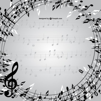Music notes frame vector Music notes frame vector