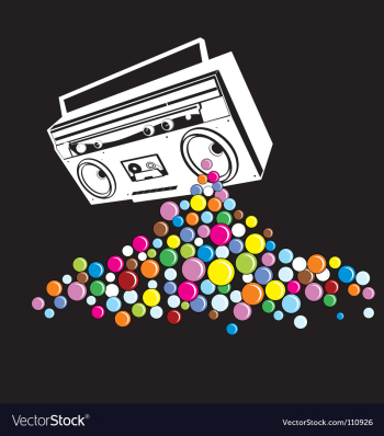 Music pop vector image Music pop vector image