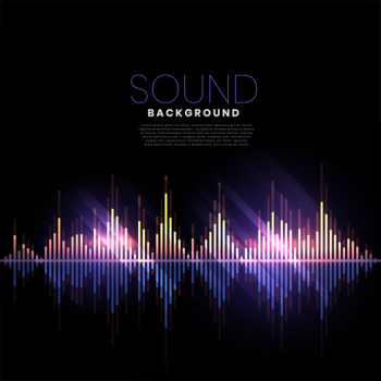 Music track audio sound banner Free Vector Music track audio sound banner Free Vector