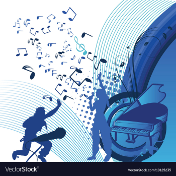 Music vector image Music vector image