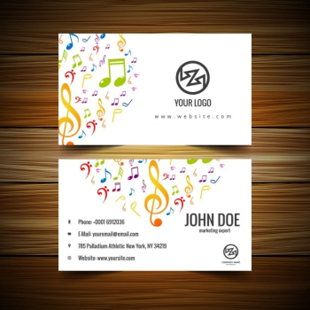 Music visiting card Music visiting card