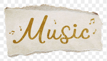 Music word png, gold glittery | Free PNG - rawpixel