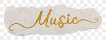 Music word png, gold glittery | Free PNG - rawpixel