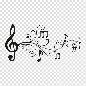 Musical note Drawing Staff Musical theatre, color banners material transparent background PNG clipart