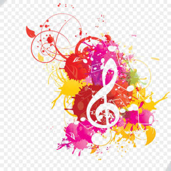 Musical note Watercolor painting Musical notation - Musical Symbol watercolor splash image 