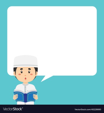 muslim character pray with text bubbles muslim character pray with text bubbles