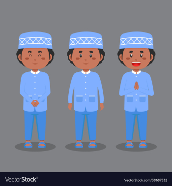muslim character with various expression muslim character with various expression