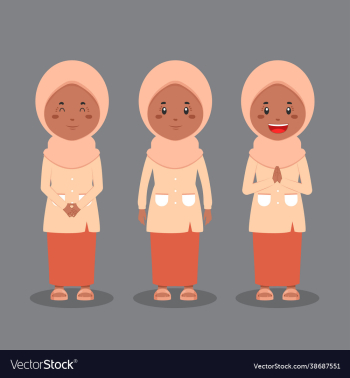 muslim character with various expression muslim character with various expression