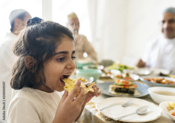 Muslim family having a Ramadan feast Muslim family having a Ramadan feast