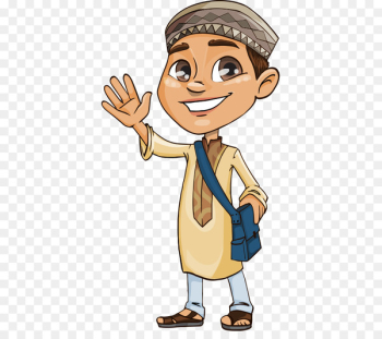 Muslim Islam Child Clip art - Hand-painted cartoon boy Muslim Middle East 