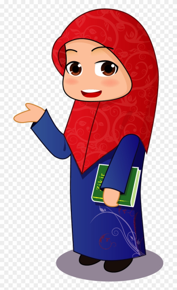 Muslim Islam Hijab Clip Art - Muslim Girl Cartoon