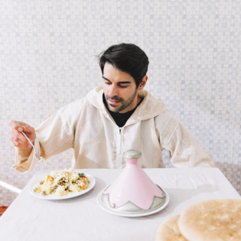 Muslim man eating Muslim man eating
