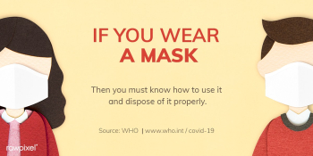 Must know how to use and dispose a mask properly paper craft social te.. | Free  illustration - 2313743