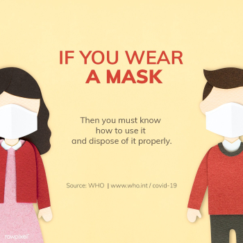 Must know how to use and dispose a mask properly paper craft social te.. | Free  illustration - 2313745