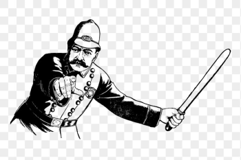 Mustache policeman  png sticker, | Free PNG - rawpixel