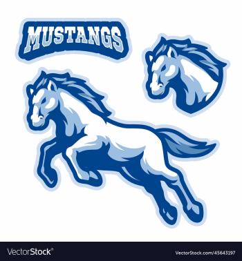 mustangs horse animal logo design