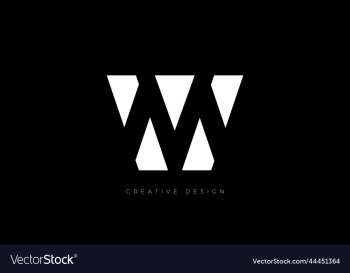 mw negative space creative logo design mw negative space creative logo design
