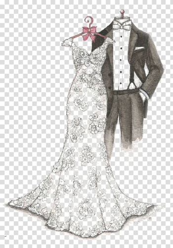 My Dreamlines Wedding Dress Sketch Gift, Dresses, white floral wedding dress transparent background PNG clipart