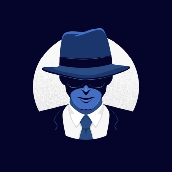 Mysterious gangster character Free Vector