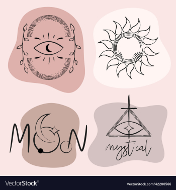 mystical hand drawn elements mystical hand drawn elements