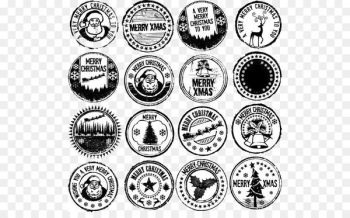 Nail art Christmas Santa Claus - FIG Christmas stamp in black and white 