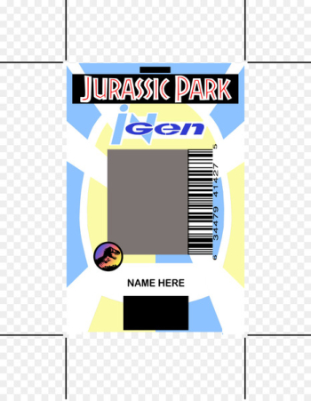 Name tag Dennis Nedry Jurassic Park Alan Grant Badge - 2010 Volkswagen New Beetle Final Edition 