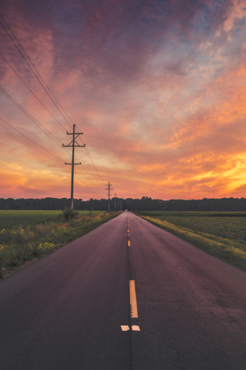 Narrow Road during Sunset Narrow Road during Sunset