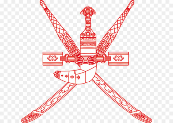 National emblem of Oman Coat of arms Janbiya Khanjar - Flag National emblem of Oman Coat of arms Janbiya Khanjar - Flag