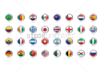 National flag buttons National flag buttons