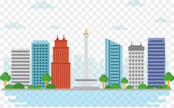 National Monument Landmark - Jakarta Landmarks vector material 