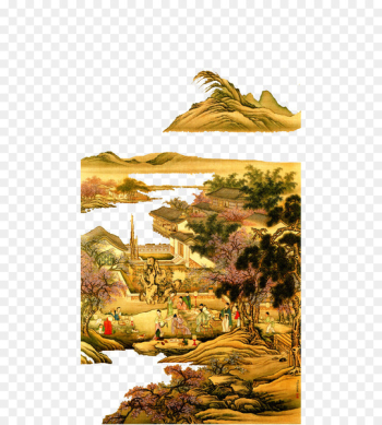 National Palace Museum China Qing dynasty Collections of the Palace Museum Painting - Spring Night Banquet Peach Garden 