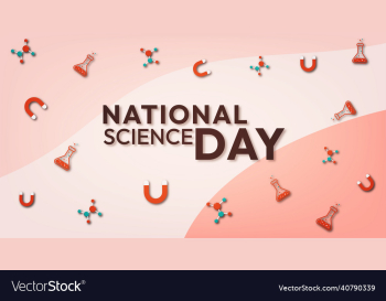 national science day background with chemistry obj