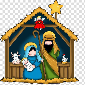 Nativity scene Nativity of Jesus Holy Family , christmas scene transparent background PNG clipart