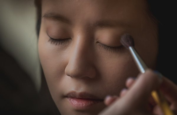 Natural Eye Shadow Being Brushed Natural Eye Shadow Being Brushed