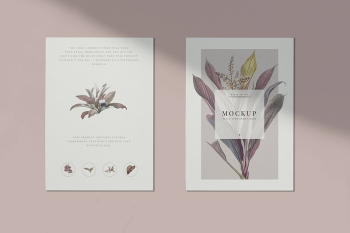 Natural floral design card mockup | Free PSD Mockup - rawpixel Natural floral design card mockup | Free PSD Mockup - rawpixel