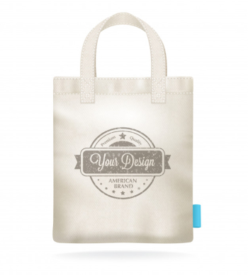 Natural white canvas mock up shopping bag template Free Vector