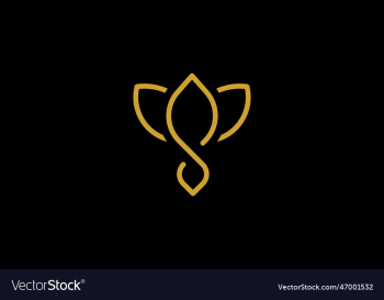 nature flower initial letter s logo