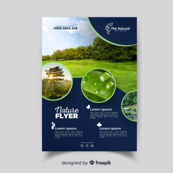 Nature flyer template with modern design Free Vector