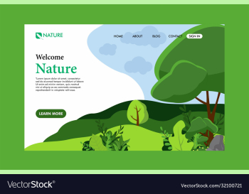 nature landing page flat design