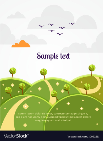 Nature landscape vector image Nature landscape vector image