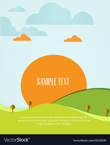 Nature landscape vector image Nature landscape vector image