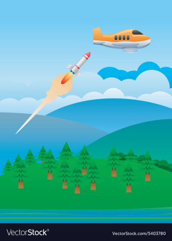 Nature landscape vector image Nature landscape vector image