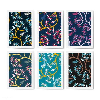Nature leaf pattern design set | Free stock vector - 563279 Nature leaf pattern design set | Free stock vector - 563279