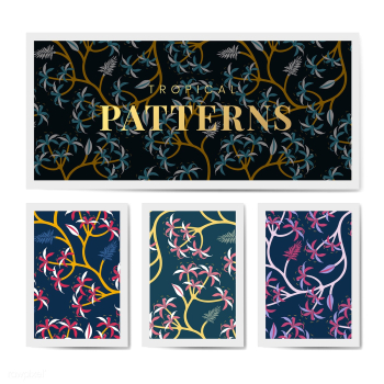 Nature leaf pattern design set | Free stock vector - 563281 Nature leaf pattern design set | Free stock vector - 563281