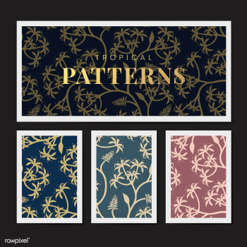 Nature leaf pattern design set | Free stock vector - 563284 Nature leaf pattern design set | Free stock vector - 563284