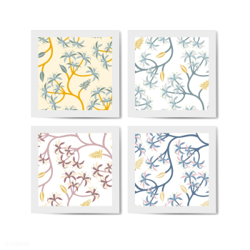 Nature leaf pattern design set | Free stock vector - 563285 Nature leaf pattern design set | Free stock vector - 563285