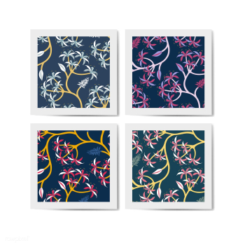 Nature leaf pattern design set | Free stock vector - 563290 Nature leaf pattern design set | Free stock vector - 563290