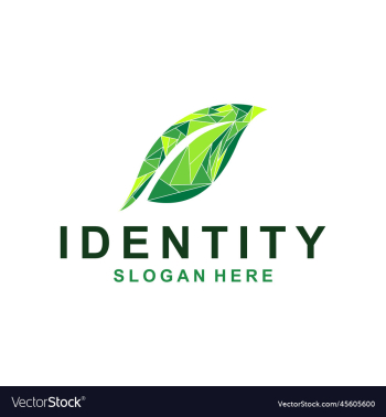 nature leaf polygon creative logo design nature leaf polygon creative logo design