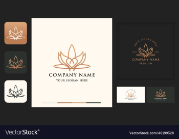 nature leaf with love inspiration logo design nature leaf with love inspiration logo design