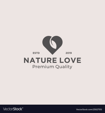 Nature love logo design inspiration vector image Nature love logo design inspiration vector image